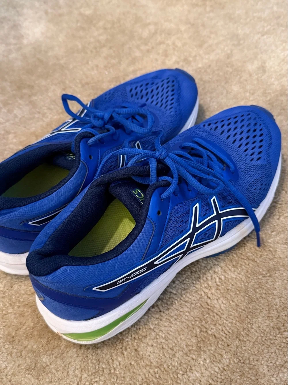 Women’s Asics Royal Blue and White Running Shoes